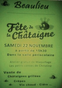 Beaulieu affiche fête de la chataigne 23-11-2014