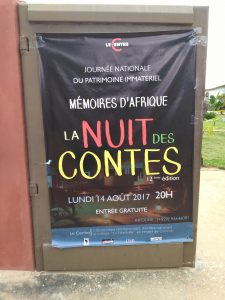 Affiche de la nuit des contes - Bénin, août 2017